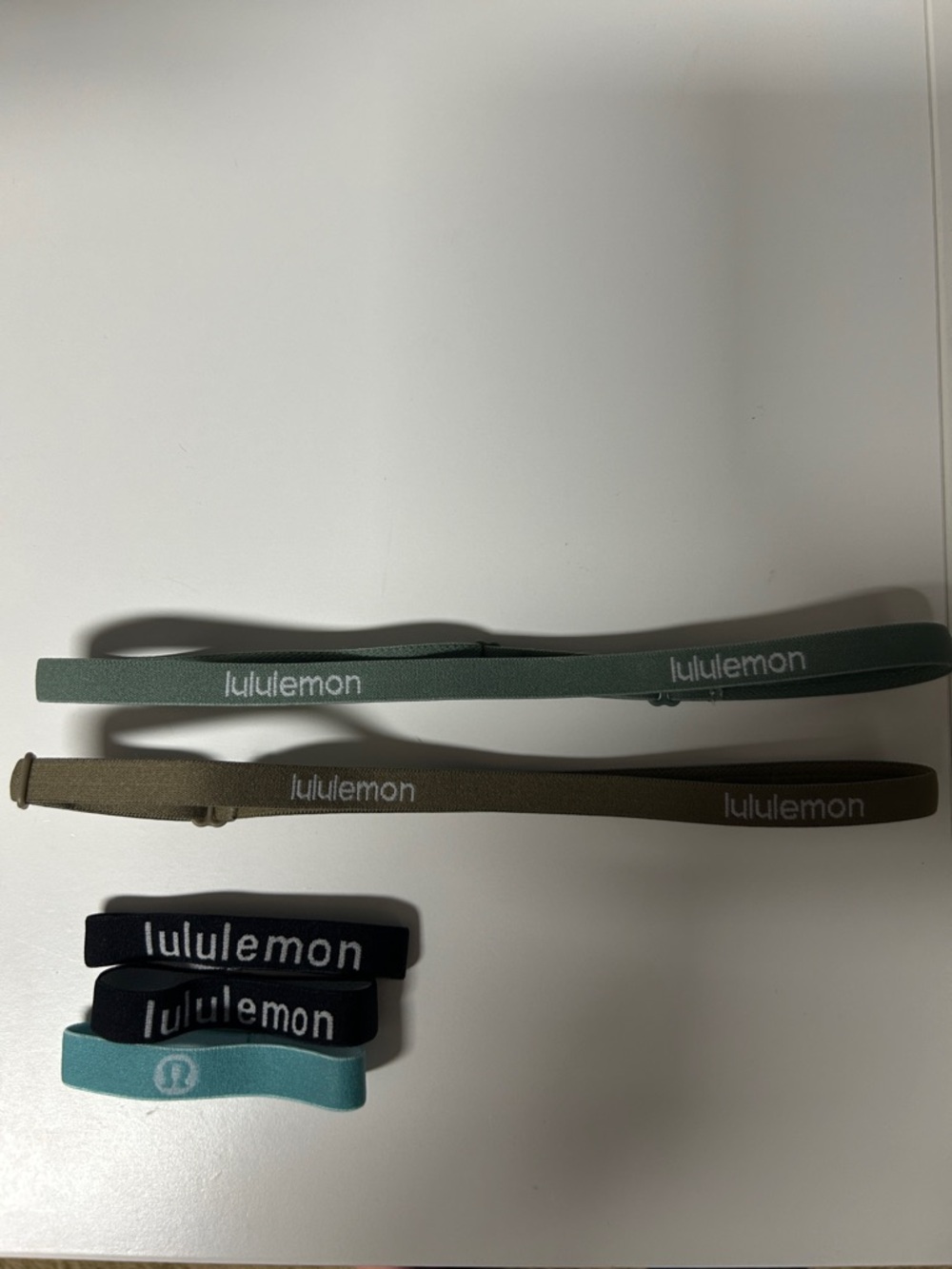 lululemon Green and Olive Hair Bands Set